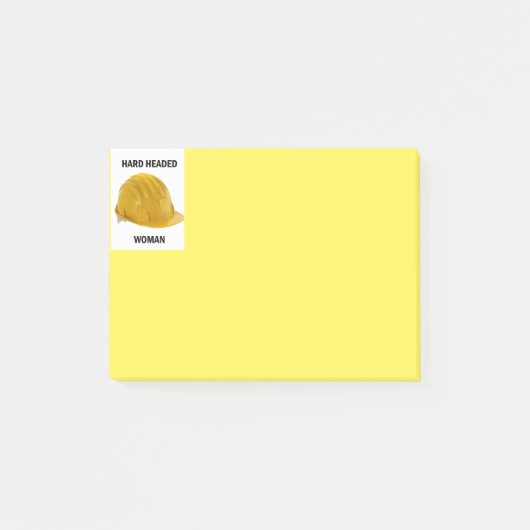Harte vorangegangene Frau Post-it Klebezettel (Vorderseite)