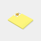 Harte vorangegangene Frau Post-it Klebezettel (angewinkelt)