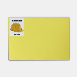 Harte vorangegangene Frau Post-it Klebezettel