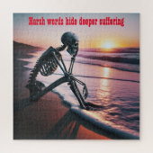 Harte Worte verbergen tieferes Leid | Puzzle (Vertikal)