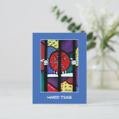 Harte Zeit auf Blue-Time-Pieces Postkarte (Stehend Vorderseite)