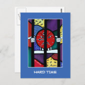 Harte Zeit auf Blue-Time-Pieces Postkarte (Vorne/Hinten)