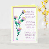 Harte Zeiten, denken Sie an Ihre Aquarellfarben-Bl Karte (Gelbe Blume)