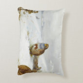 Harte Zeiten - Patronen und ein Hase, Art Birds Dekokissen (Rückseite(Vertikal))