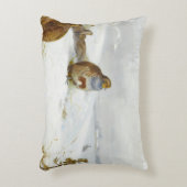 Harte Zeiten - Patronen und ein Hase, Art Birds Dekokissen (Vorderseite(Vertikal))