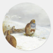 Harte Zeiten - Patronen und ein Hase, Art Birds Runder Aufkleber (Vorderseite)