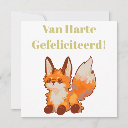 Hartelijk gefeliciteerd! Fox, vosje Karte (Vorderseite)