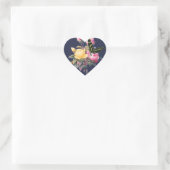 HARTEN UND BLUME Herz-Aufkleber (Tasche)