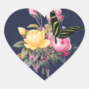 HARTEN UND BLUME Herz-Aufkleber