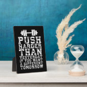 Harter als gestern - Workout Motivierend Fotoplatte (Seite)