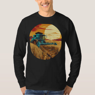 harter Bauer mit coolen Landmaschinen arbeiten T-Shirt