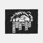 Harter drücken. Heben Sie länger. Stärker werden.  Fleecedecke (Vorderseite (Horizontal))