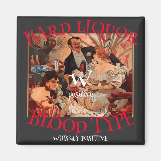 Harter Liquor Blutes W-positiver Whiskey Magnet (Vorne)
