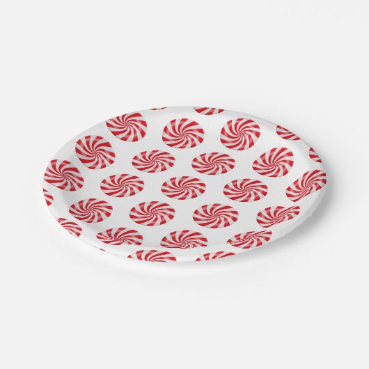 Harter Pfefferminz-Süßigkeits-Entwurfs-Pappteller Pappteller (Schrägansicht)