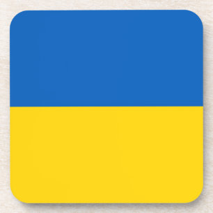 Harter PlastikUntersetzer mit Flagge von Ukraine Getränkeuntersetzer