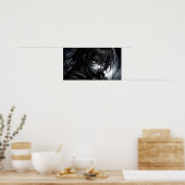 Hartes Anime-Mädchen-Porträt Poster (Küche)