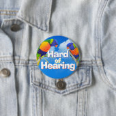 Hartes Hören Regenbogen Lorikeet Blauer Himmel Tau Button (Beispiel)