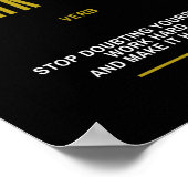 hartes inspirierendes Zitat Poster (Ecke)