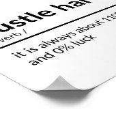 hartes inspirierendes Zitat Poster (Ecke)