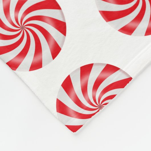 Hartes Pfefferminz Candy Design Fleece Blanket (Ecke)