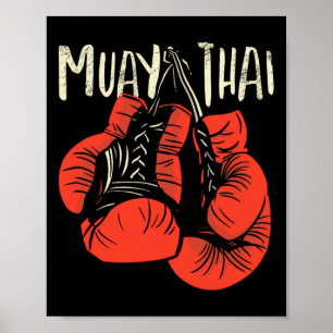 Hartes Thai-Boxkampf-Stil für Kickboxen Muay Poster