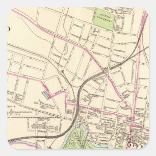 Hartford, Central Quadratischer Aufkleber