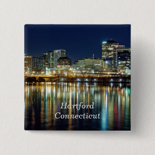 Hartford, Connecticut als Stadtbild Button