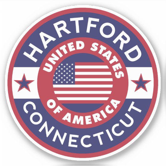 HARTFORD, Connecticut Aufkleber (Vorderseite)