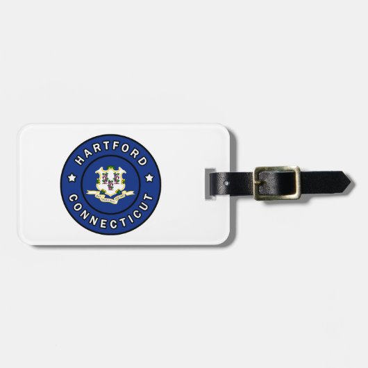 Hartford Connecticut Gepäckanhänger (Vorderseite horizontal)