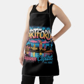Hartford Connecticut Graffiti Mural Skyline Art   Schürze (InSitu)