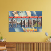 Hartford, Connecticut - Großbuchstaben - Szenen 4 Leinwanddruck (Insitu (Wohnzimmer))