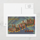 Hartford, Connecticut - Große Buchstabenszenen Postkarte (Vorne/Hinten)