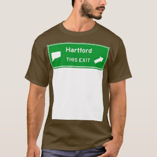 Hartford Connecticut Highway Exit Sign TShirt
