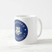 Hartford Connecticut Kaffeetasse (VorderseiteRechts)