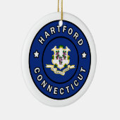 Hartford Connecticut Keramik Ornament (Rechts)