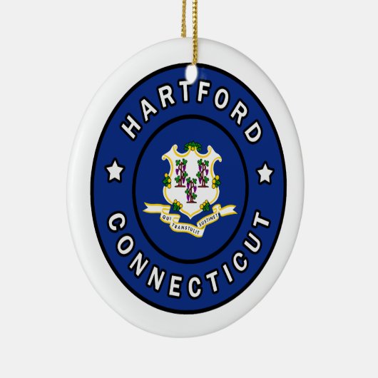 Hartford Connecticut Keramik Ornament (Rechts)