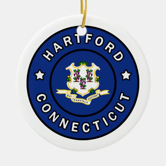 Hartford Connecticut Keramik Ornament (Vorne)