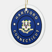 Hartford Connecticut Keramik Ornament (Links)