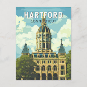 Hartford Connecticut Reise Kunst Vintage Postkarte