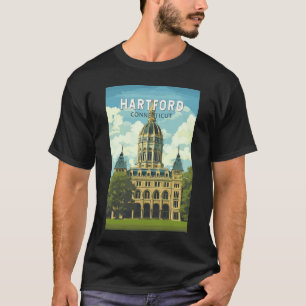 Hartford Connecticut Reise Kunst Vintage T-Shirt