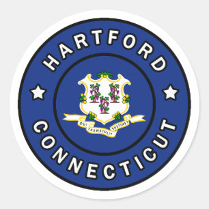 Hartford Connecticut Runder Aufkleber