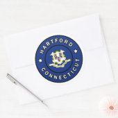 Hartford Connecticut Runder Aufkleber (Umschlag)