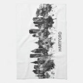 Hartford Connecticut Skyline BW Geschirrtuch (Vertikal)