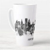 Hartford Connecticut Skyline BW Milchtasse (Linke Ecke)