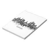 Hartford Connecticut Skyline BW Notizblock (Rotiert)