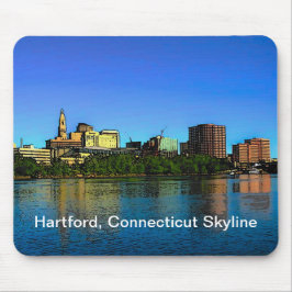 Hartford Connecticut Skyline Mouse Pad Mousepad