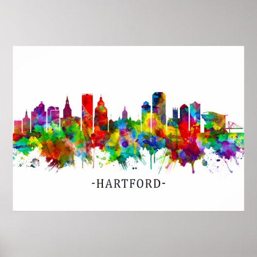 Hartford Connecticut Skyline Poster (Vorne)