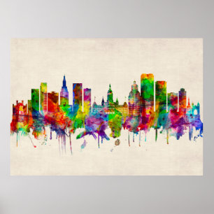 Hartford Connecticut Skyline Poster