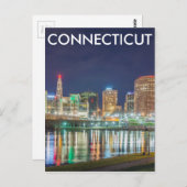 Hartford Connecticut Skyline Postkarte (Vorne/Hinten)