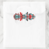 Hartford Connecticut Skyline Runder Aufkleber (Tasche)